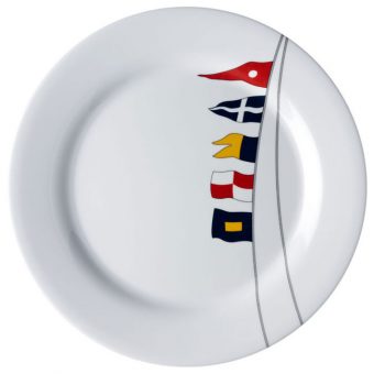 Piatto Melamina Piano Antiscivolo,
  Collezione Regata
