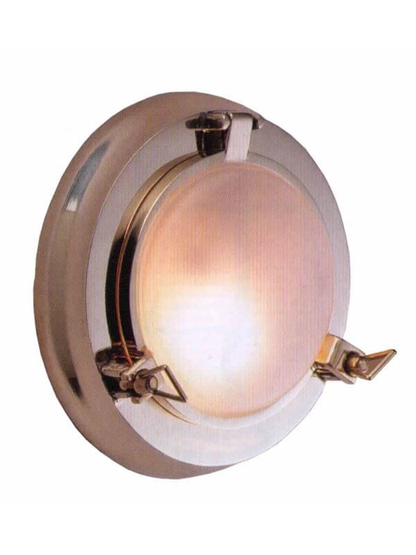 Lampada In Ottone Applique Oblò