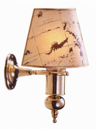 Lampada In Ottone Applique Pergamena