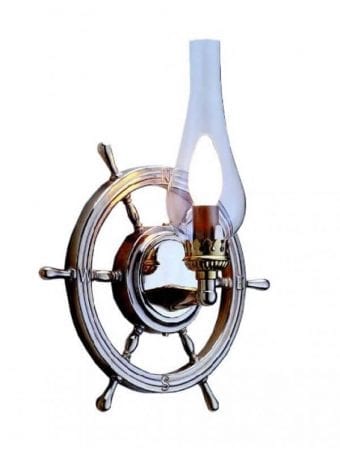 Lampada In Ottone Applique Timone
