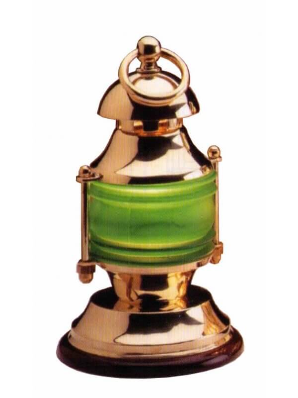 Lampada In Ottone Luce Di Via Vetro Verde