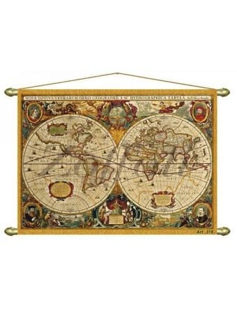 Mappa Con Antichi Esploratori