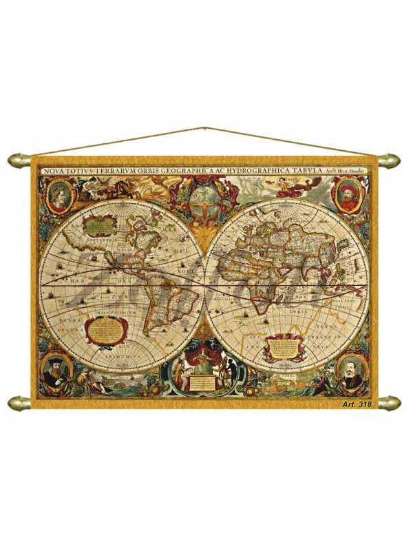 Mappa Con Antichi Esploratori
