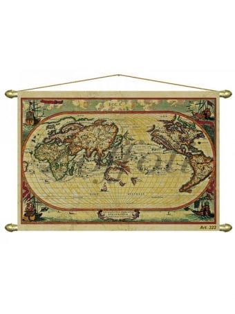 Mappa D'Epoca Con Caravelle