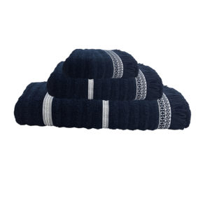 Set Asciugamani 3 Pz.Blu Navy Waves
  Collezione Santorini
