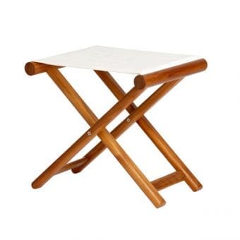 Sgabello In Teak Pieghevole – ECRU
