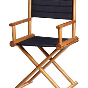 Sedia Da Regista Di Teak Pieghevole –  Blu Navy