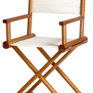 Sedia Da Regista Di Teak Pieghevole – Ecru - immagine 3