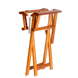 Sedia Da Regista Di Teak Pieghevole – Ecru - immagine 4