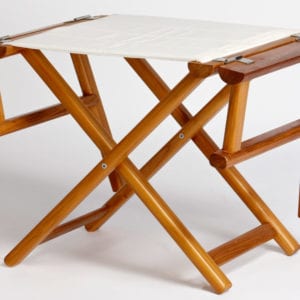 Sedia Da Regista Di Teak Pieghevole – Ecru - immagine 2