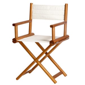 Sedia Da Regista Di Teak Pieghevole –  Ecru