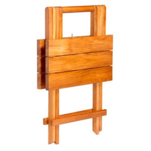 Tavolo Quadrato Di Teak Pieghevole,
60X60Cm - immagine 2