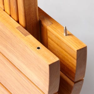 Tavolo Tondo Di Teak Pieghevole, 80Cm - immagine 3