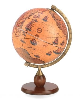 Mappamondo Da Tavolo Con Base In Legno
  "Zefiro"