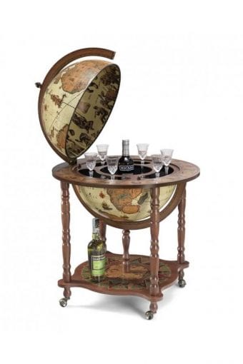 Ampio Mappamondo Bar Con Vano Interno Per
  Bottiglie "Dedalo" - Safari