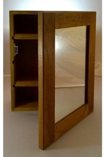 Mobiletto Con Specchio In Teak