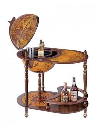 Mappamondo Bar Carrello Con Vassoio  “Fenice”