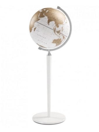 Mappamondo Da Terra "Vasco Da  Gama" - All White