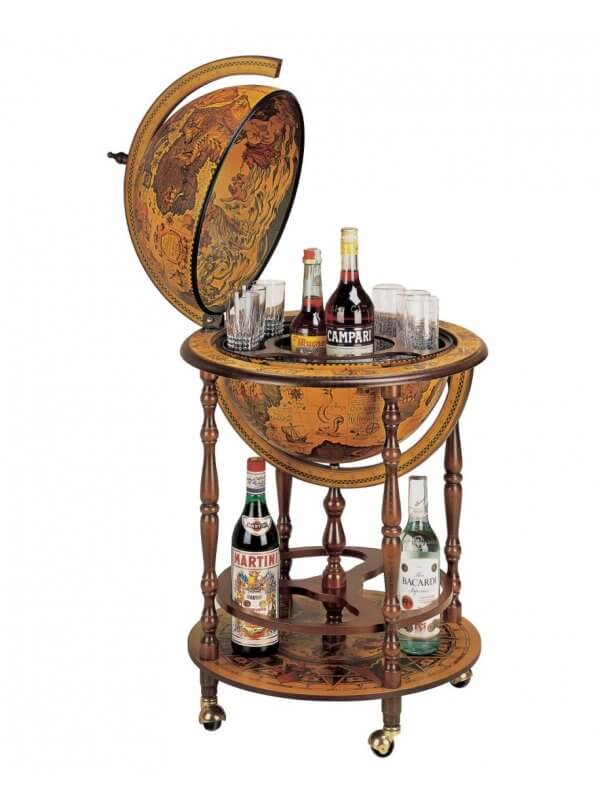 Globo Bar Con Meridiano In Legno E
Ripiano Portabottiglie “Regolo”