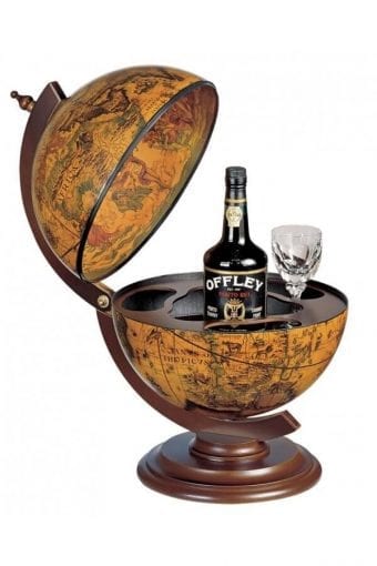 Sfera 33 - Piccolo Mappamondo Bar Da  Tavolo “Sfera 33” – Ebony