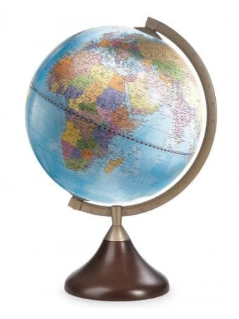 Mappamondo Didattico Con Base In Legno
  “Coronelli” – Light Blue Political