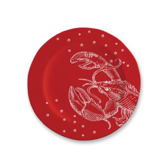 Piatto Piano Irregolare Con Falda –
  Homard Rouge