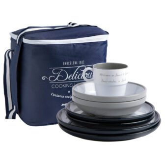 Pack Stoviglie Melamina Antiscivolo
  Welcome On Board, 4 Persone