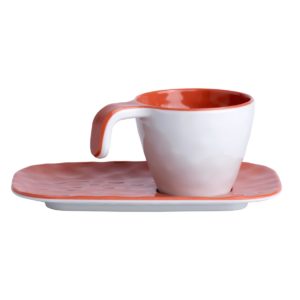 Set caffè in melamina SUMMER – CORAL, 6 PZ.