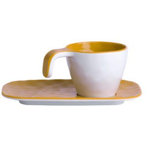 SET CAFFE MELAMINA SUMMER – MUSTARD, 6 PC.