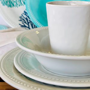 PIATTO PIANO IN MELAMINA HARMONY – PERLA, 6 PZ. - immagine 2