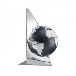 Mappamondo design "Vela Black"