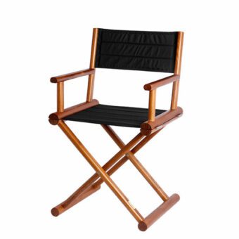 Sedia regista in Teak pieghevole - Nera