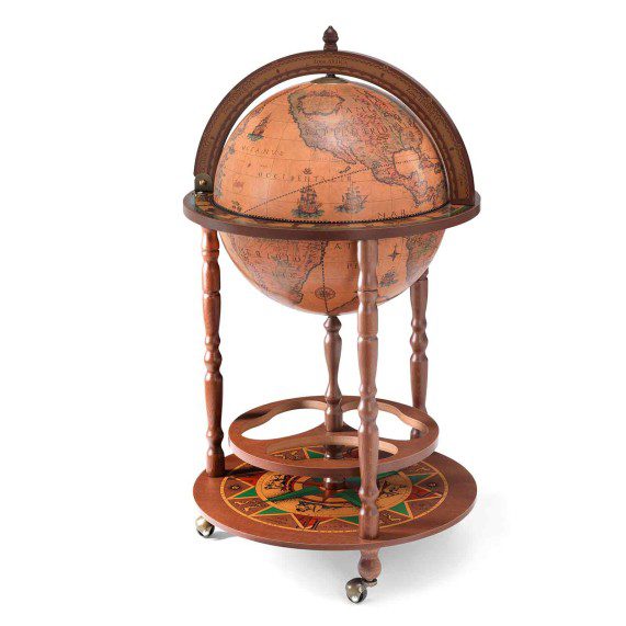 Mappamondo Bar Con Ruote E Vano Interno "Giunone" - immagine 4