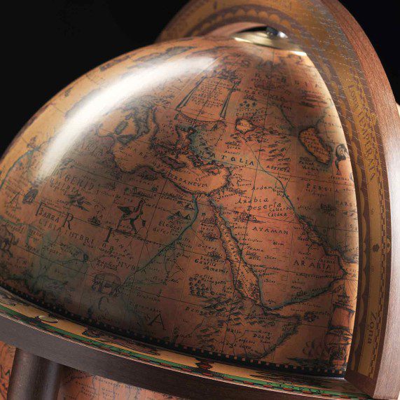 Mappamondo Bar Con Ruote E Vano Interno "Giunone" - immagine 6